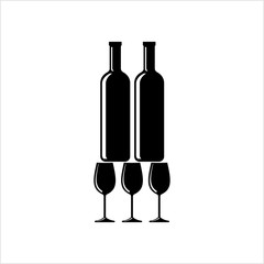 Bottle Of Wine And Glass