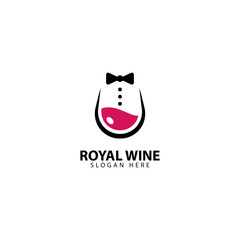 Royal Wine Logo Design Icon