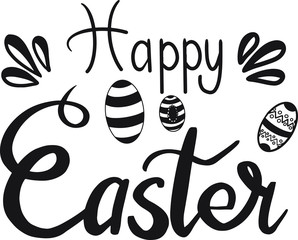 Happy Easter decoration for T-shirt