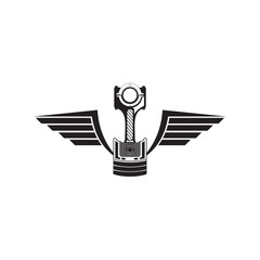 Piston logo design vector template