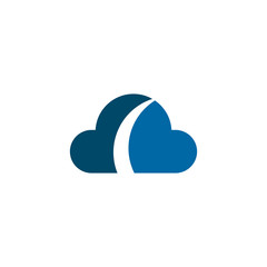 Cloud logo design vector template
