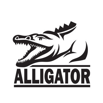 angry face alligator drawing art logo design inspiration