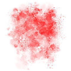 Red, bloody watercolor background. Abstract aquarelle stain. Vector colorful splash on white backdrop. Beautiful texture for your graphic design.