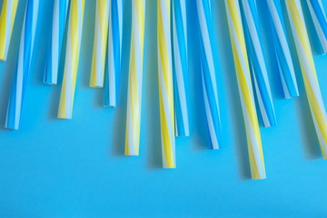 Abstract background.  Coctails straws. Minimalism concept.