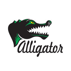 Angry head crocodile logo design inspiration