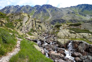 Landscape around the Skok waterfall in the High Tatras in Slovakia. © Stanislav