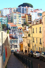 Fototapeta na wymiar City view of Lisboa in winter