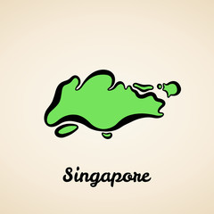 Singapore - Outline Map