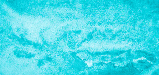 Blue azure Watercolor background with bizarre natural divorces and stripes. Abstract  frame with copy space for text.