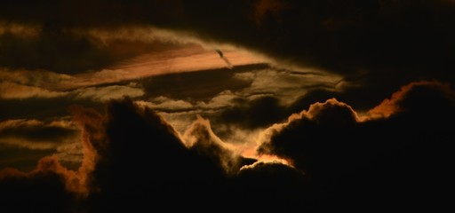 Autumnal Evening Clouds over Berlin and Brandenburg of October 20, 2016, Germany