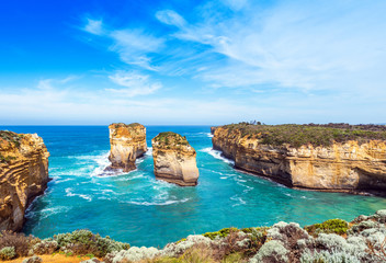 The Razorback rock in Port Campbell National Park, Victoria, Australia.
