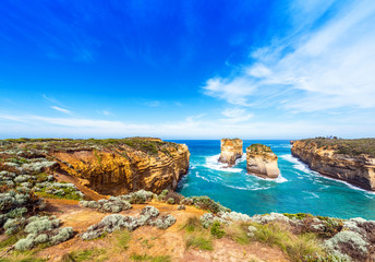 Twelve Apostles National Park, Victoria, Australia. Copy space for text.