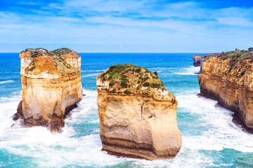 Twelve Apostles National Park, Victoria, Australia. Copy space for text.