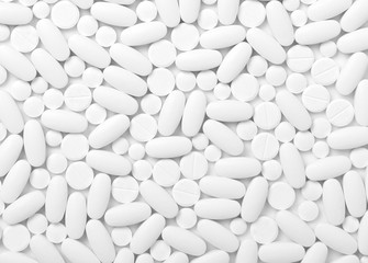  white pills background