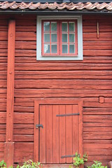 Wall of an old Swedish house