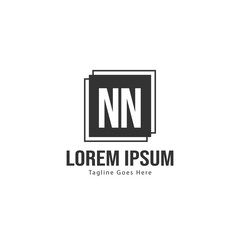 Obraz premium Initial NN logo template with modern frame. Minimalist NN letter logo vector illustration