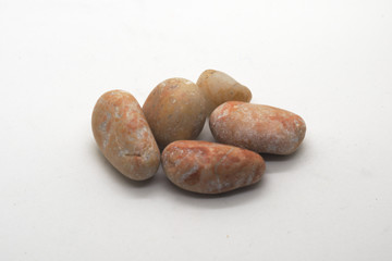 pebbles on white background