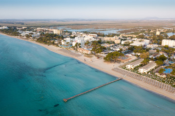 Obraz premium Pier on the beach in Alcudia in Mallorca