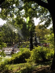 fuente en central park durante paseo por nueva york