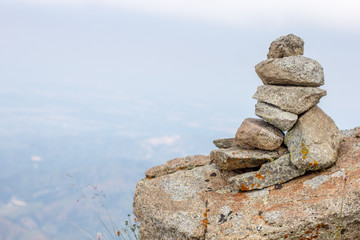 Kumbel Peak in the mountains of Almaty city, Kazakhstan