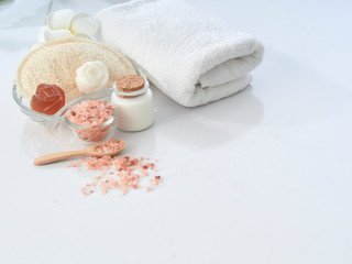 Fototapeta na wymiar Herbal compress and spa massage