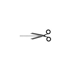 scissor cutting icon template vector - vector