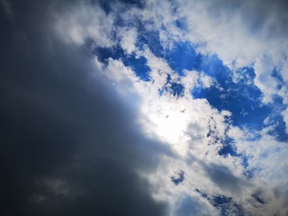 dramatic sky with clouds