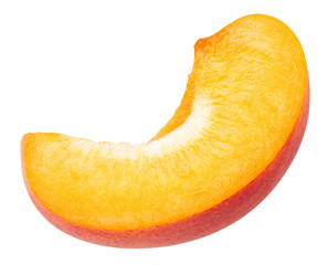 apricot slice isolated on a white background
