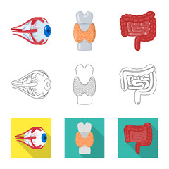 Vector design of biology and scientific symbol. Collection of biology and laboratory stock symbol for web.