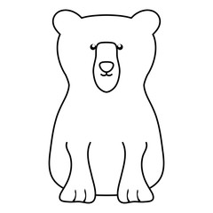 cute bear grizzly animal character