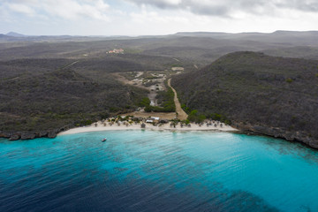Aerial view over area Cas Abao - Curaçao/Caribbean /Dutch Antilles