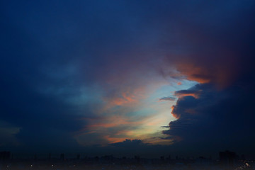 dramatic sky with clouds