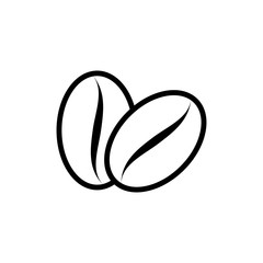 Coffee Bean Icon Logo Vector Illustration - Vector