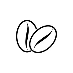 Coffee Bean Icon Logo Vector Illustration - Vector