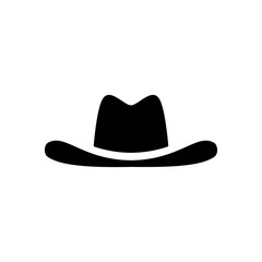 cowboy hat icon illustration, vector cowboy hat silhouette - Vector
