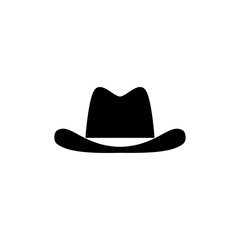 cowboy hat icon illustration, vector cowboy hat silhouette - Vector
