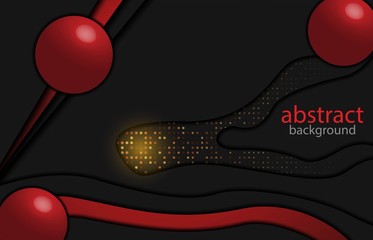 Obraz premium Modern background with glitter effect. Abstract realistic papercut background. Abstract geometric background. Vector 3d illustration. Vector illustration EPS 10