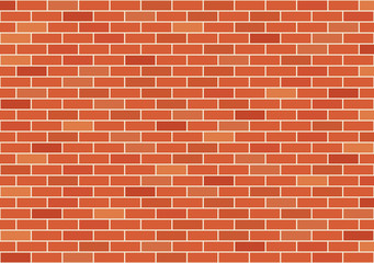 Red brick wall seamless texture. Realistic decorative background.