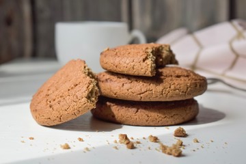 chocolate chip cookies on plate