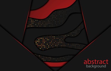 Obraz premium Modern background with glitter effect. Abstract realistic papercut background. Abstract geometric background. Vector 3d illustration. Vector illustration EPS 10