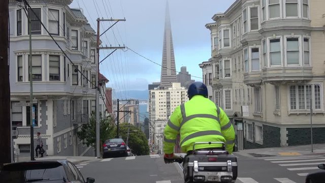 Biking Down the Hills of San Francisco