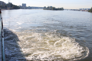 View from the Rhein river in Mainz
