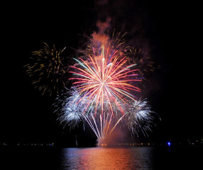 Fireworks during the 4th of July in south Florida