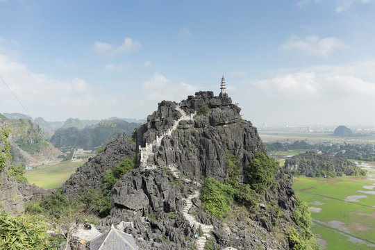Top pagoda of Hang Mua temple