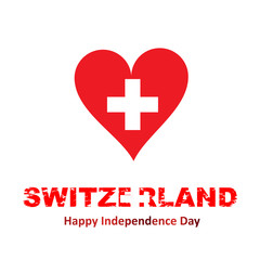 Switzerland Independence Day Celebration, Poster, banner set Design for printing Vector Template Illustration