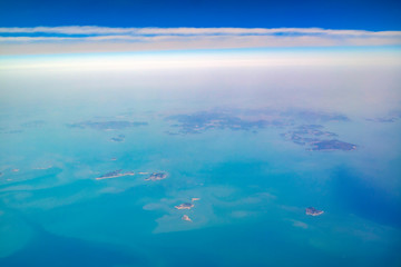 Aerial view of the beautiful Sonjuk-ri island