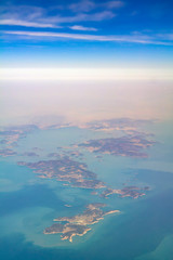 Aerial view of the beautiful Geumodo Island