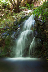 Fototapeta na wymiar Waterfall at Pohatu Marine Reserve and Banks Track, South Island, New Zealand, South Island, New Zealand