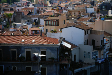 Mediterranean rooftops, cityscape, travel to Sicily, Italy