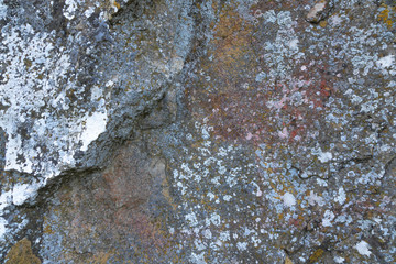 Cold stone with large cracks and scratches. Concept Design Background
